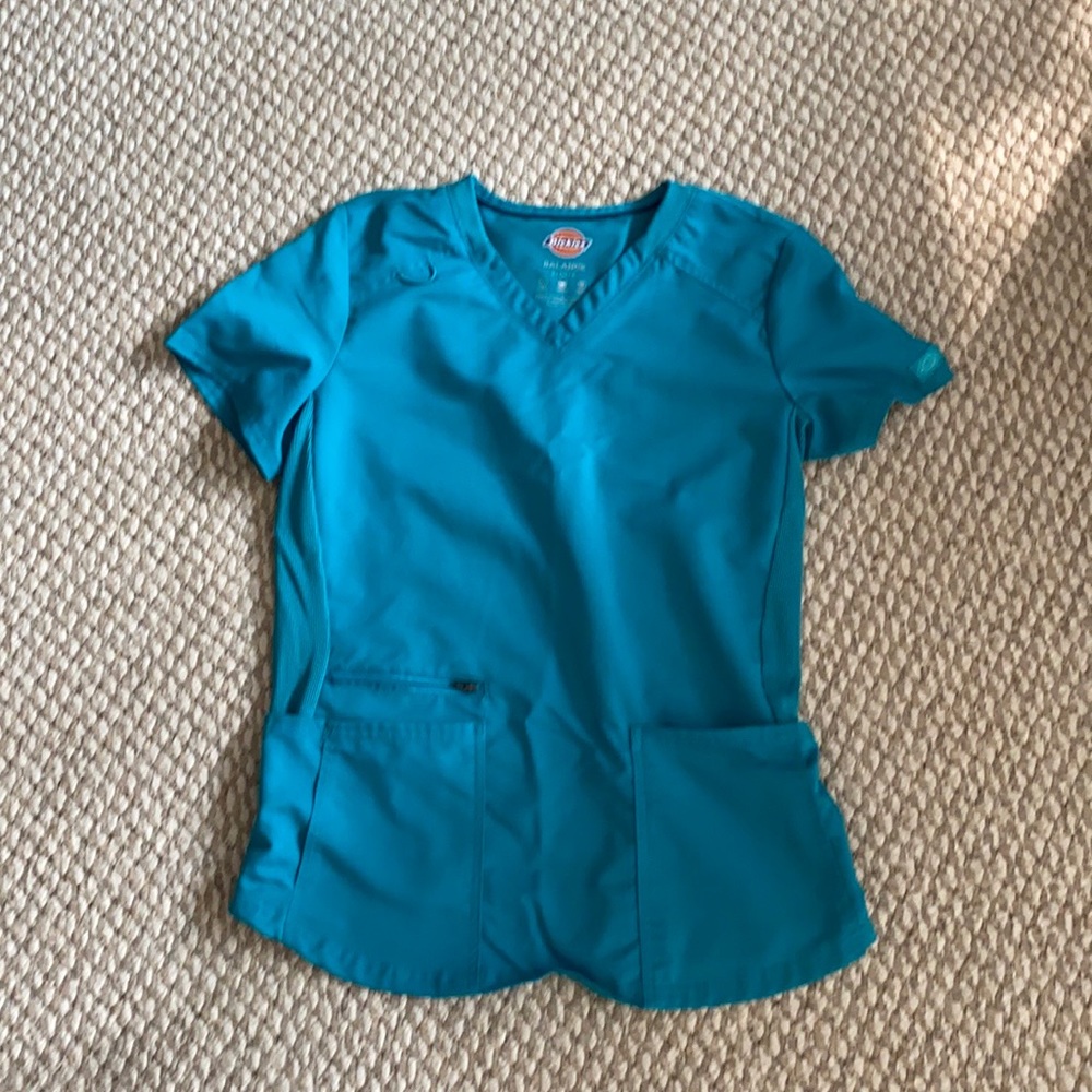 Teal dickies scrub set